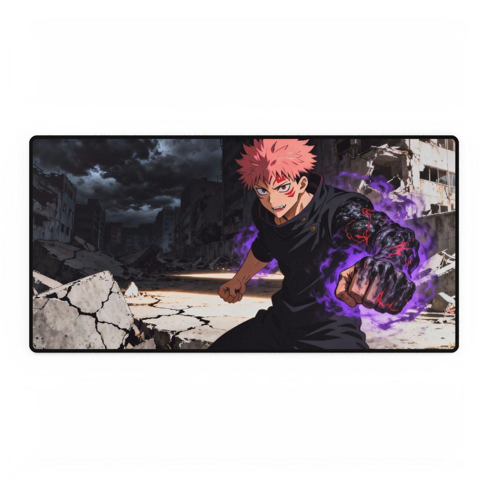 Jujutsu Satoru Desk Mat: Yuji & Sukuna Anime Gaming Pad