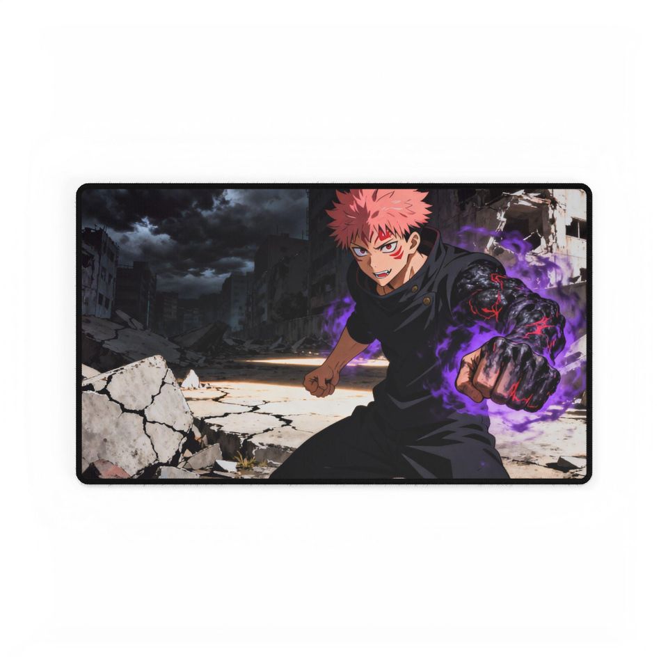 Jujutsu Satoru Desk Mat: Yuji & Sukuna Anime Gaming Pad