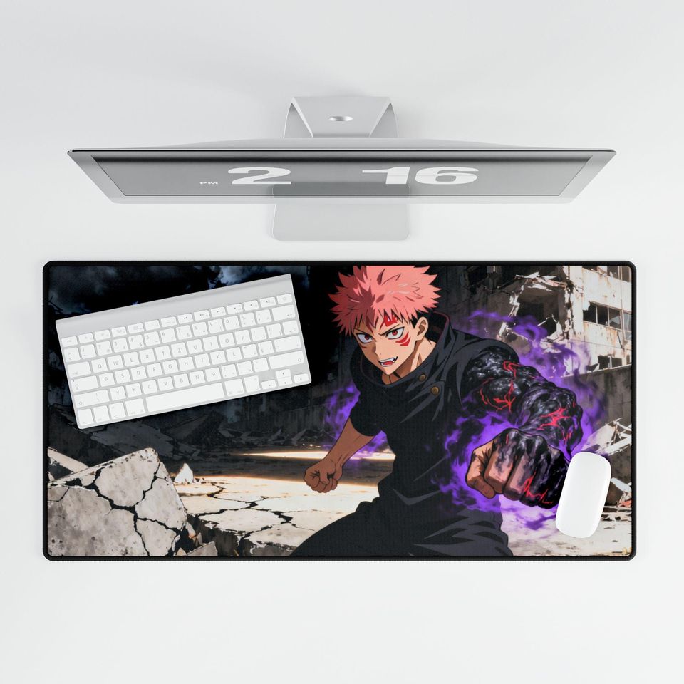 Jujutsu Satoru Desk Mat: Yuji & Sukuna Anime Gaming Pad