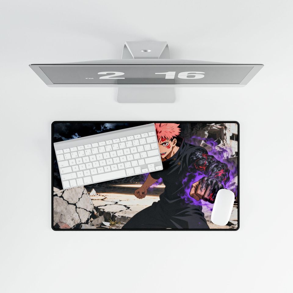 Jujutsu Satoru Desk Mat: Yuji & Sukuna Anime Gaming Pad