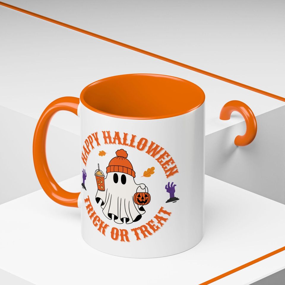 Halloween Ghost Coffee Mug: Spooky Fall Decor, Pumpkin Spice Cup