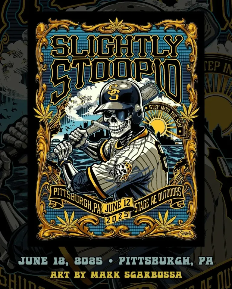 Slightly Stoopid June 12 2025 Pittsburgh PA Stage AE Vertical Poster