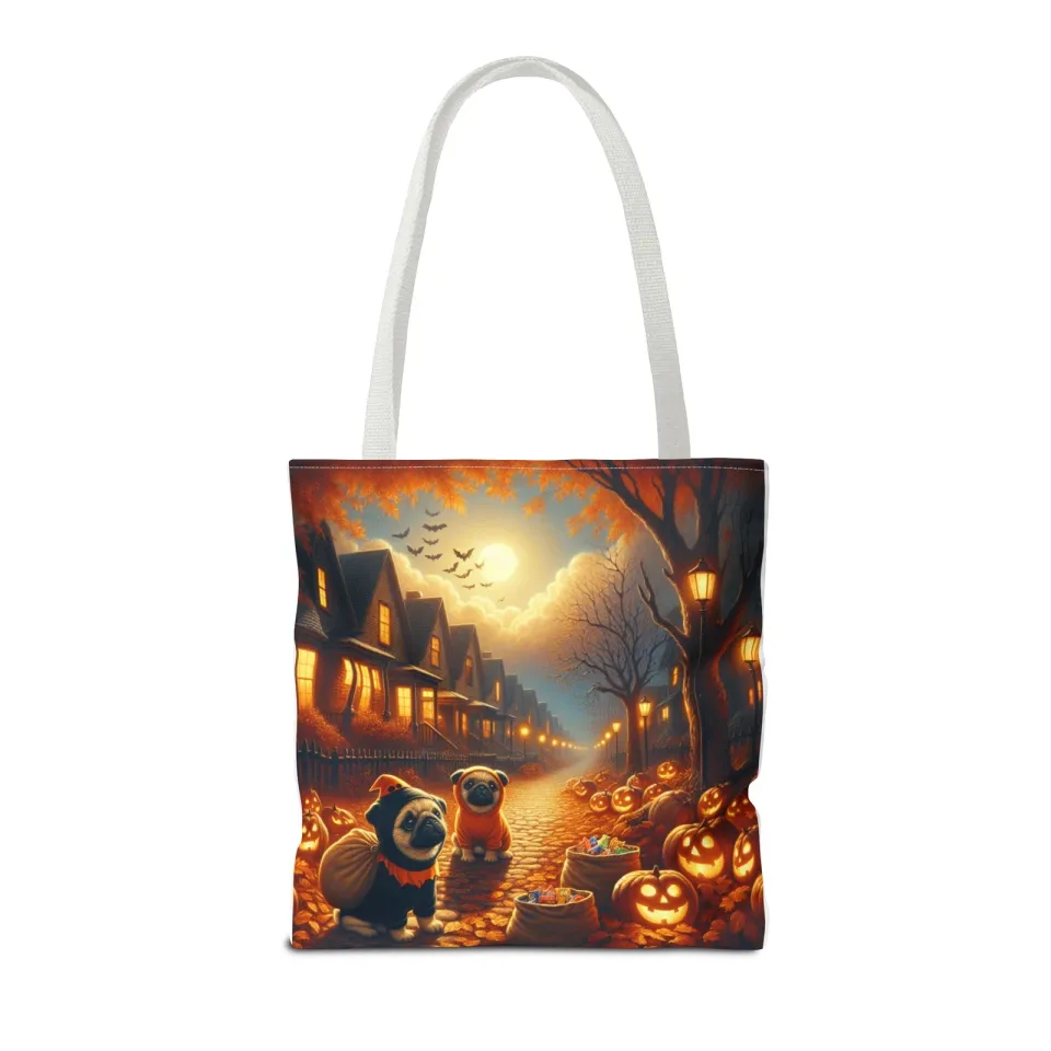 Pugs and Halloween Tote Bag