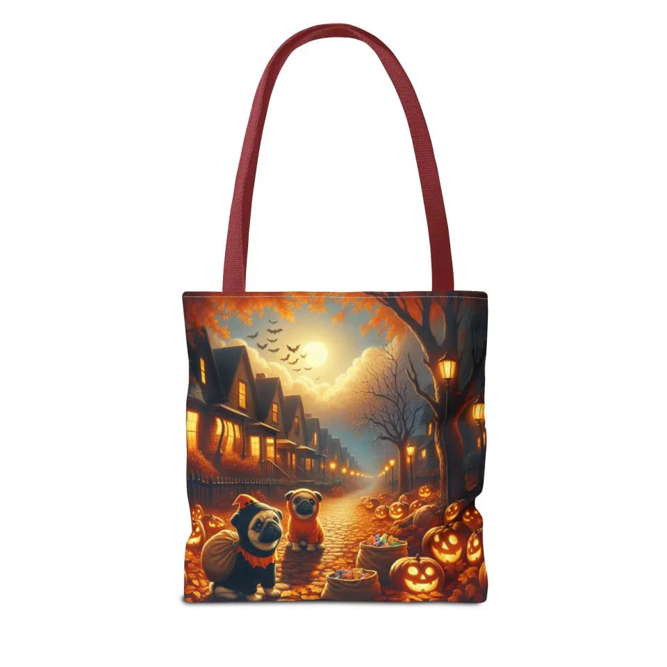 Pugs and Halloween Tote Bag