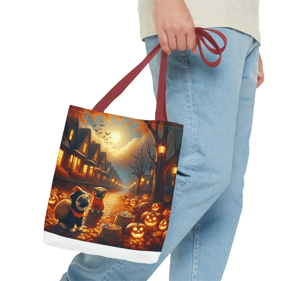 Pugs and Halloween Tote Bag