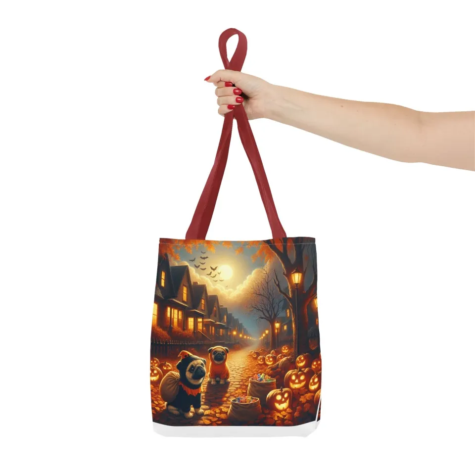 Pugs and Halloween Tote Bag