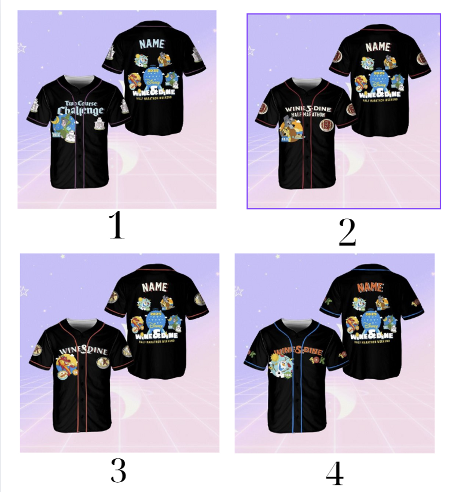 runDisney Wine & Dine Half Marathon Weekend 2025 Jersey