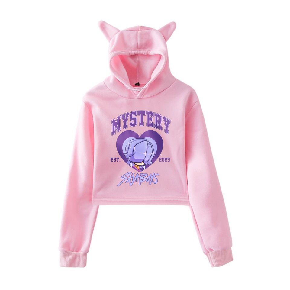 KPop Devil Hunter Women's Cat Ear Cropped Hoodie
