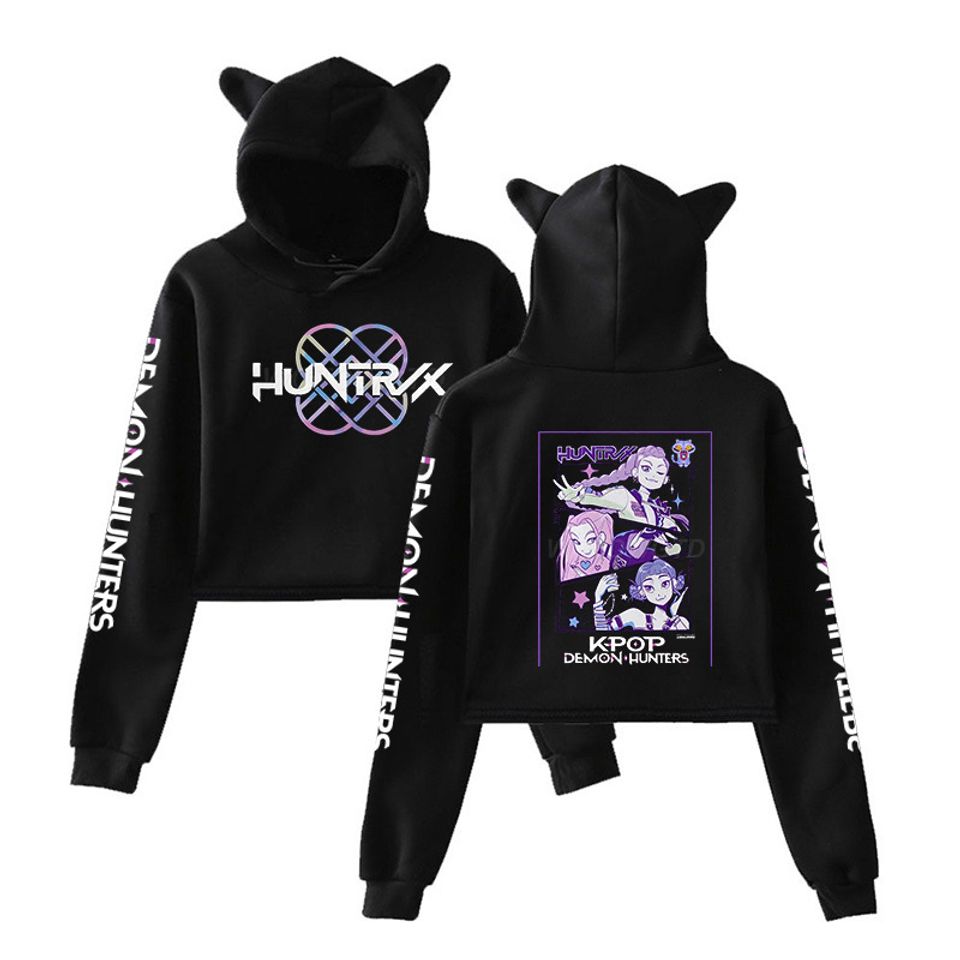 Kop Demon Hunter Cat Ear Cropped Hoodie