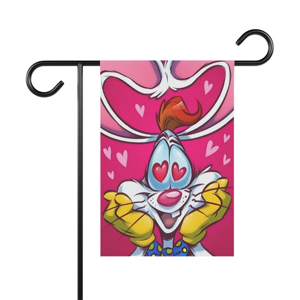 Roger Rabbit in love Garden or Home Flag Banner
