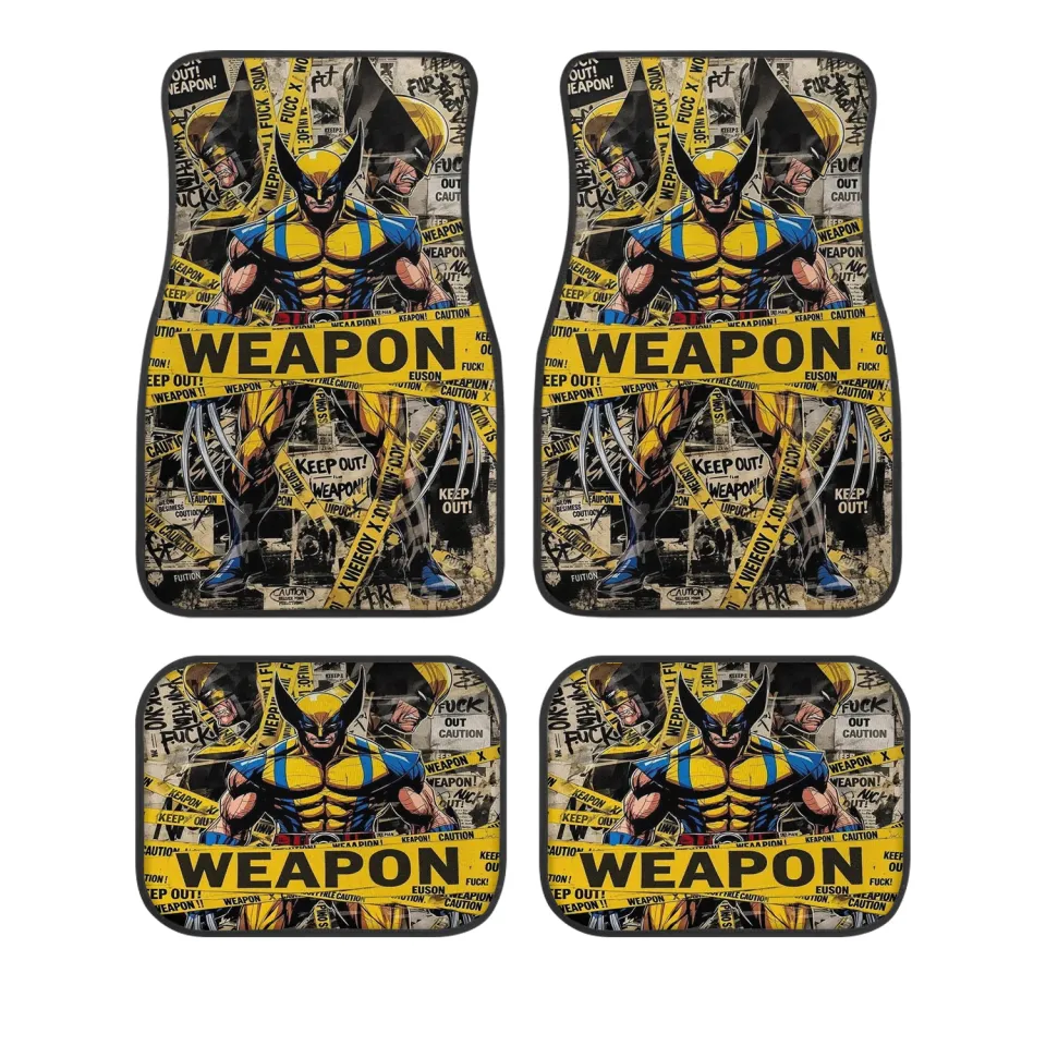 Wolverine Car Floor Mats - Marvel Comic Auto Accessories for Car Interior Decor