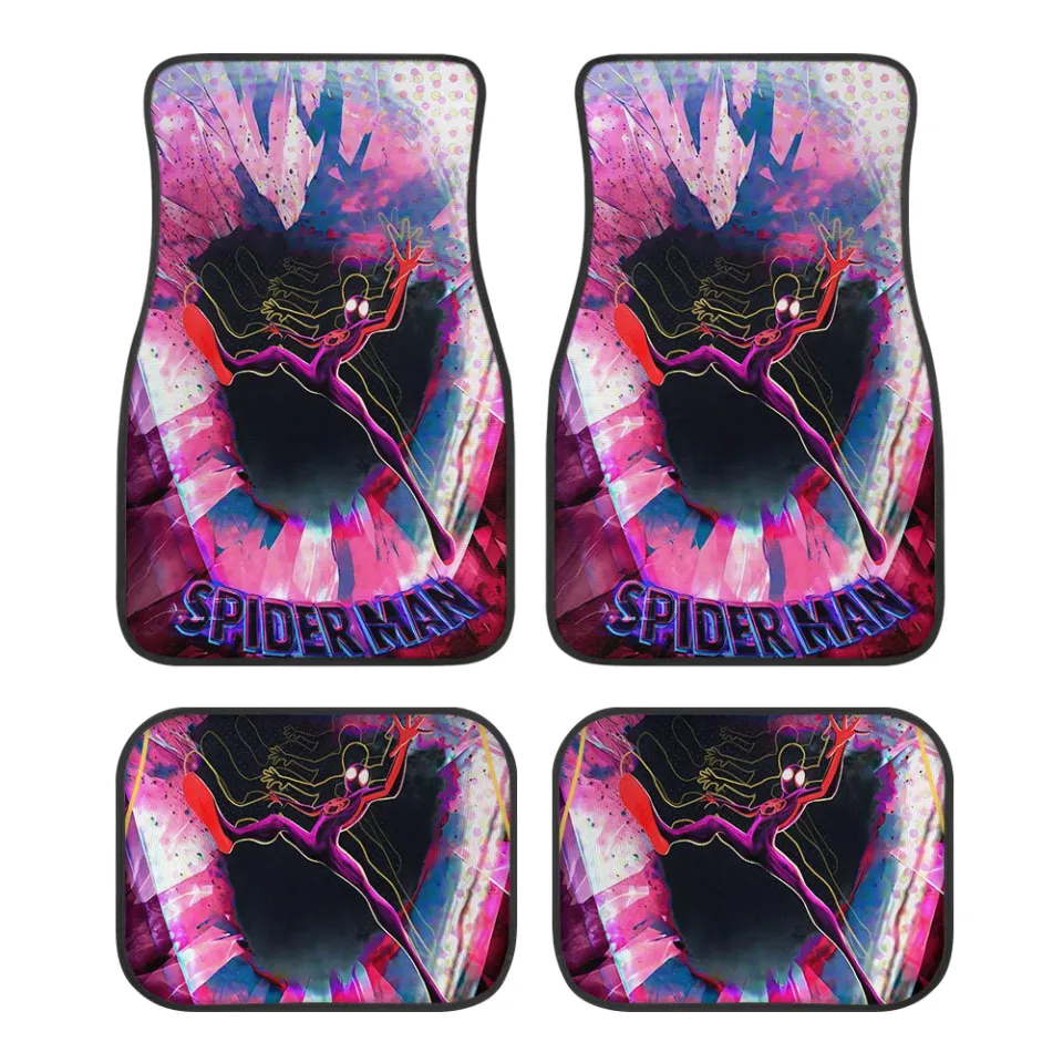 Spider-Man Car Floor Mats, Into The Spider-Verse Auto Interior Accessories Gift
