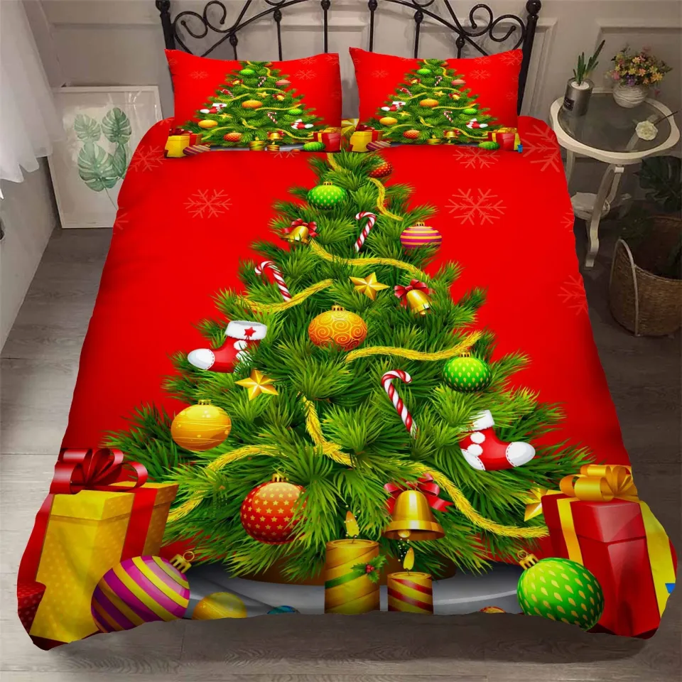 3D Christmas Tree Quilt Cover Set Bedding Sets Pillowcases