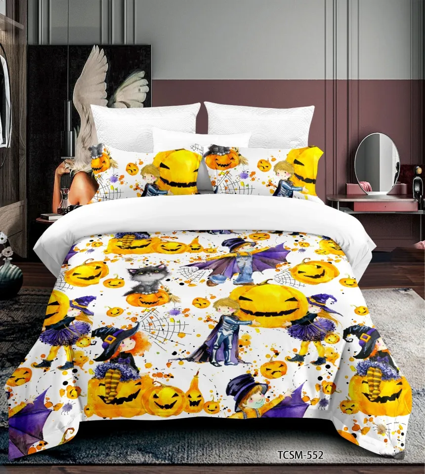 3D Halloween Witch Pattern Quilt Cover Set Duvet Cover Bedding Pillowcases
