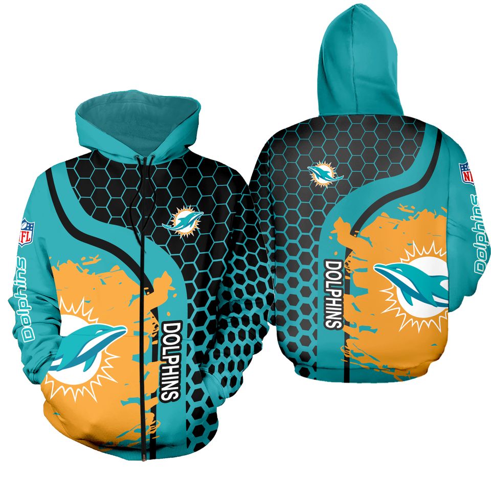 Miami Dolphins Men's Hoodie Jogger Sets, Sport Outfits