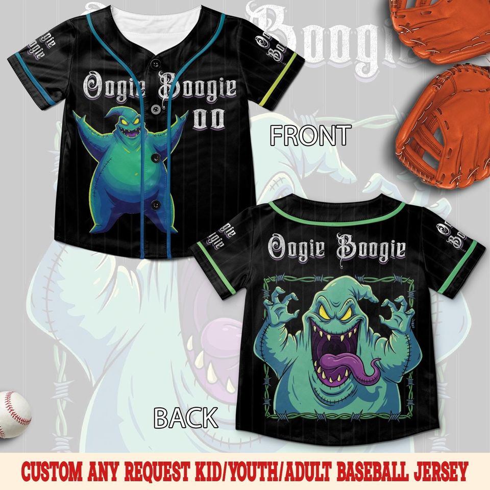 Personalized Oogie Boogie Baseball Jersey, The Nightmare Before Christmas