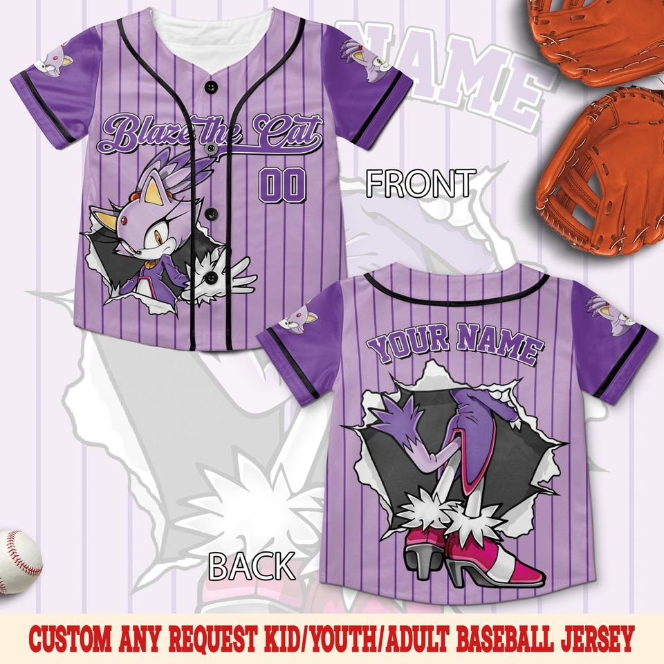 Custom Sonic Halloween Baseball Jersey, Sonic the Hedgehog Jersey