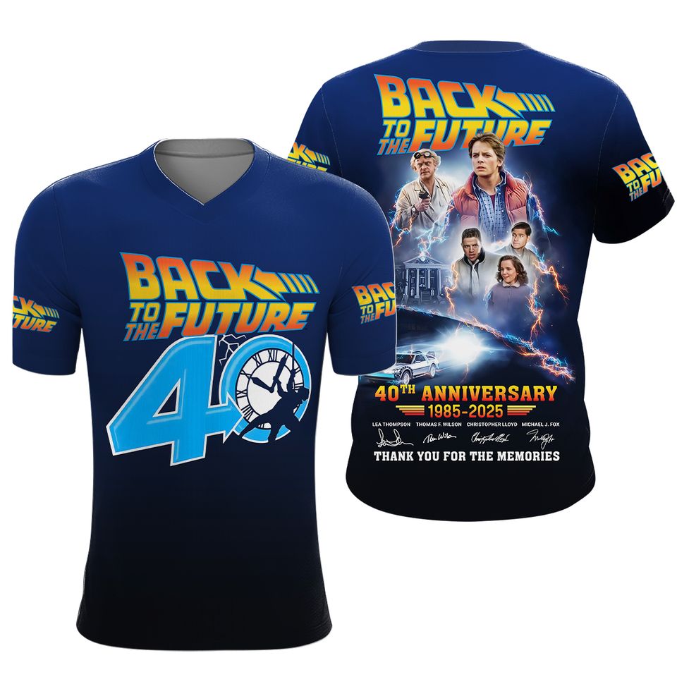 Back To The Future 40th Anniversary 3D T-Shirt