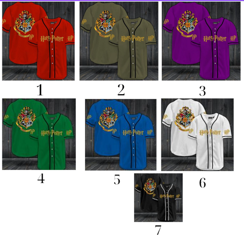 Harry Potter Baseball Shirt, Harry Potter Jersey