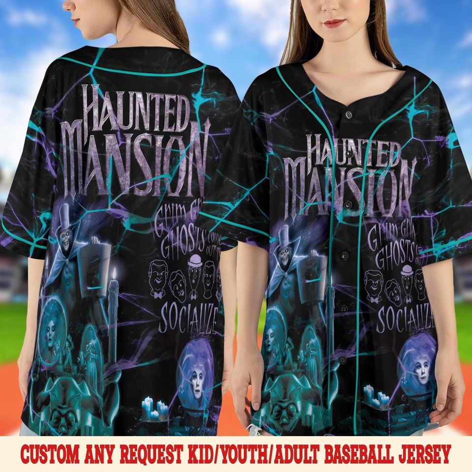 Custom Haunted Mansion Baseball Jersey, Haunted Mansion Jersey Team