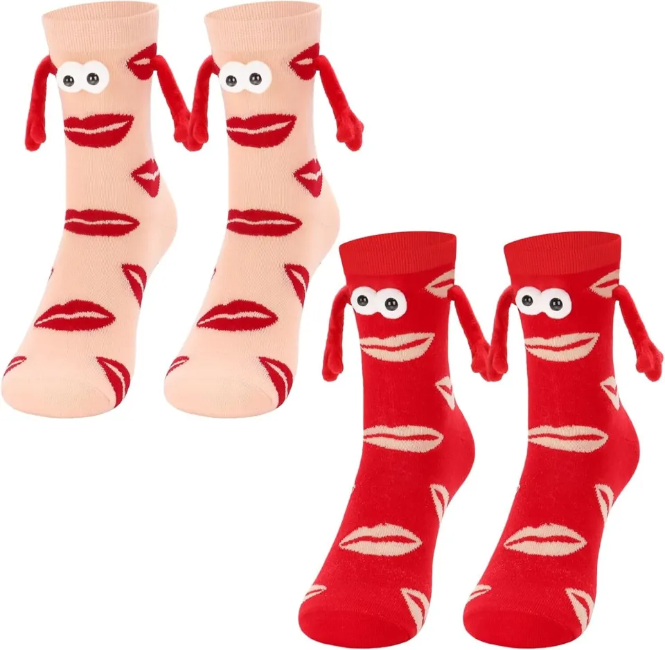 Hand Holding Socks Magnet Funny Novelty Socks that Hold Hands for Couples
