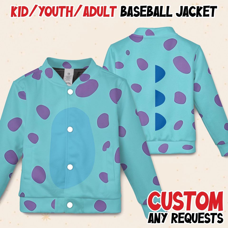 Sully Jame Sullivan Monsters University Baseball Varsity Jacket