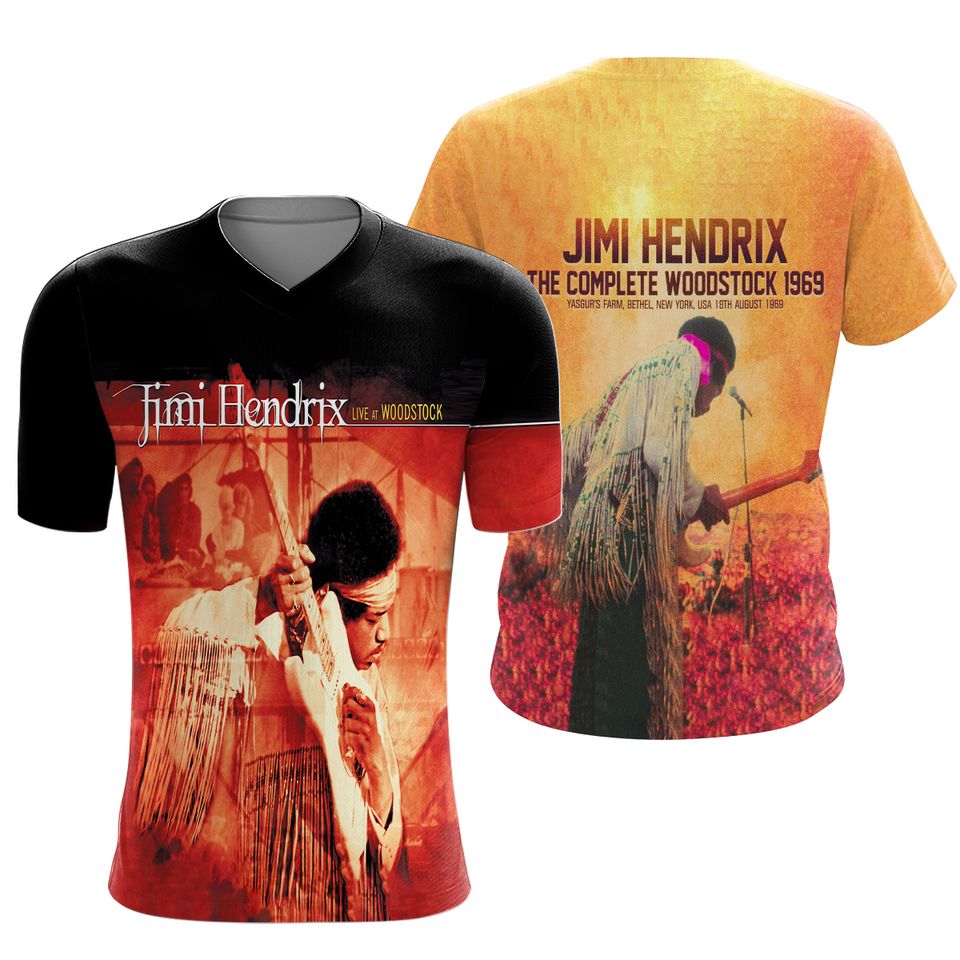 Jimi Hendrix Live At WoodStock 3D Shirt