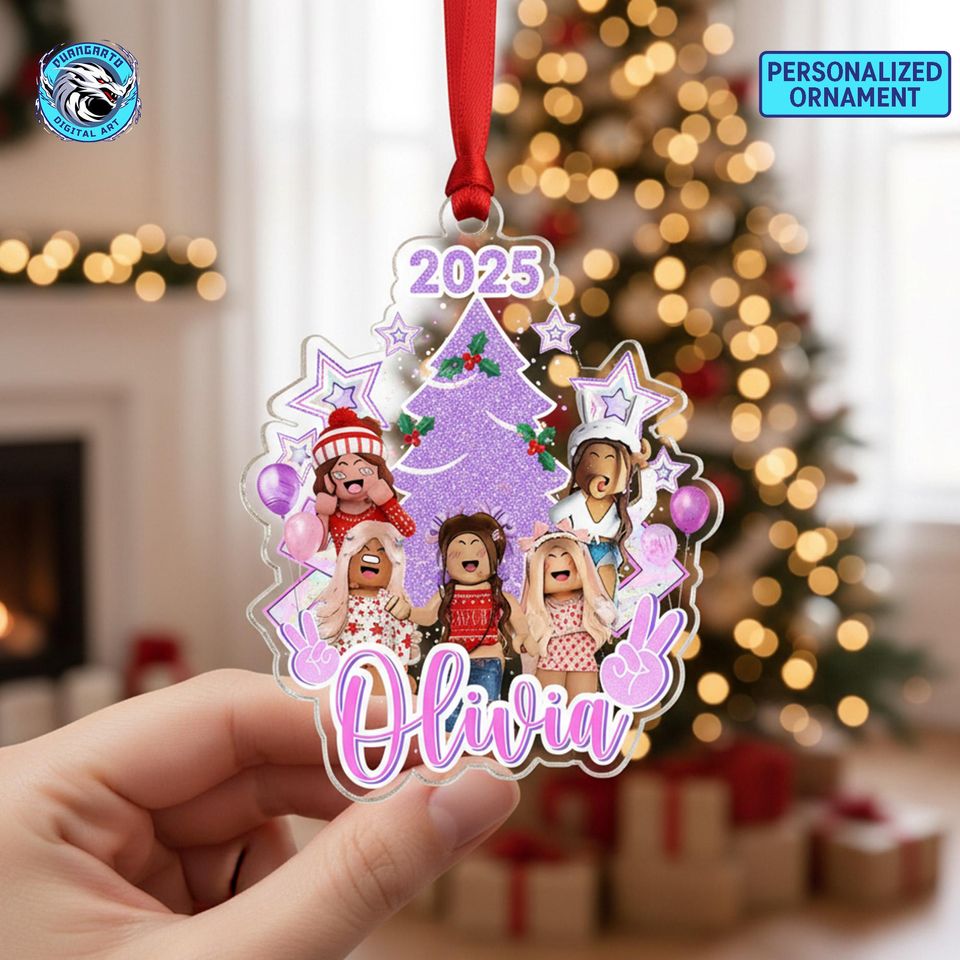 Personalized Roblox Girl Christmas Ornament: Acrylic Gamer Keepsake (2025)