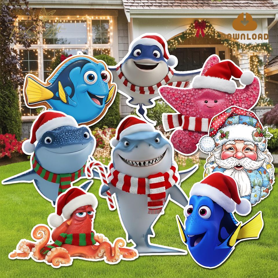 Finding Dory Christmas Cut Out: Holiday Yard Decor