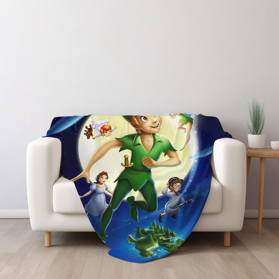 Personalized Disney Peter Pan Never Grow Up Blanket