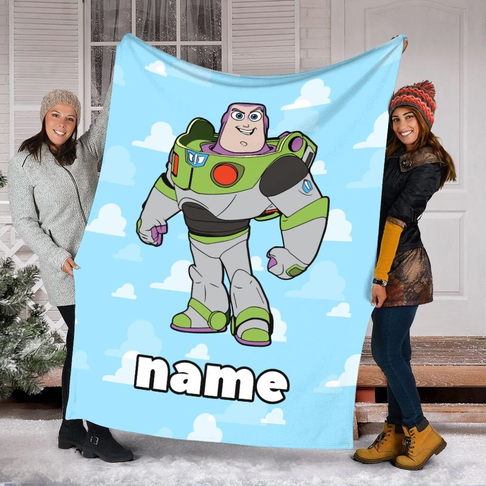 Personalized Name Disney Buzz Lightyear Fleece Blanket