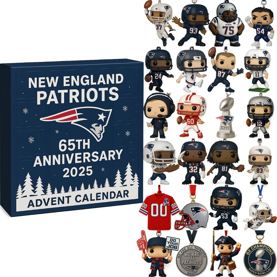 New England Patriots Advent Calendar 2025 – 65th Anniversary Edition, 2D Acrylic Decor