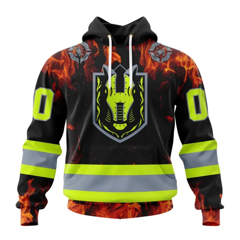 Personalized Henderson Silver Knights Honoring Firefighters Hoodie Pullover Gift