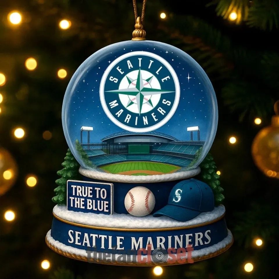 Seattle Baseball Mariners Team Christmas Ornament Fan Gift Decor