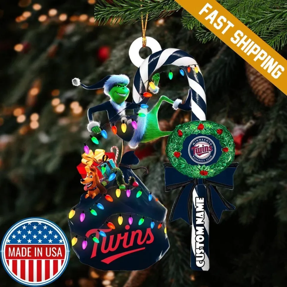 Personalized Minnesota Baseball Twins Team funny character Christmas Ornament Gift Decor