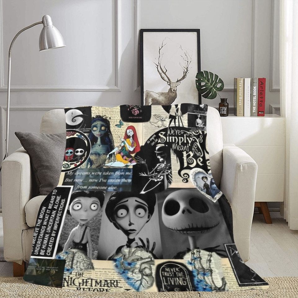 Jack Skellington Halloween Fleece Blanket