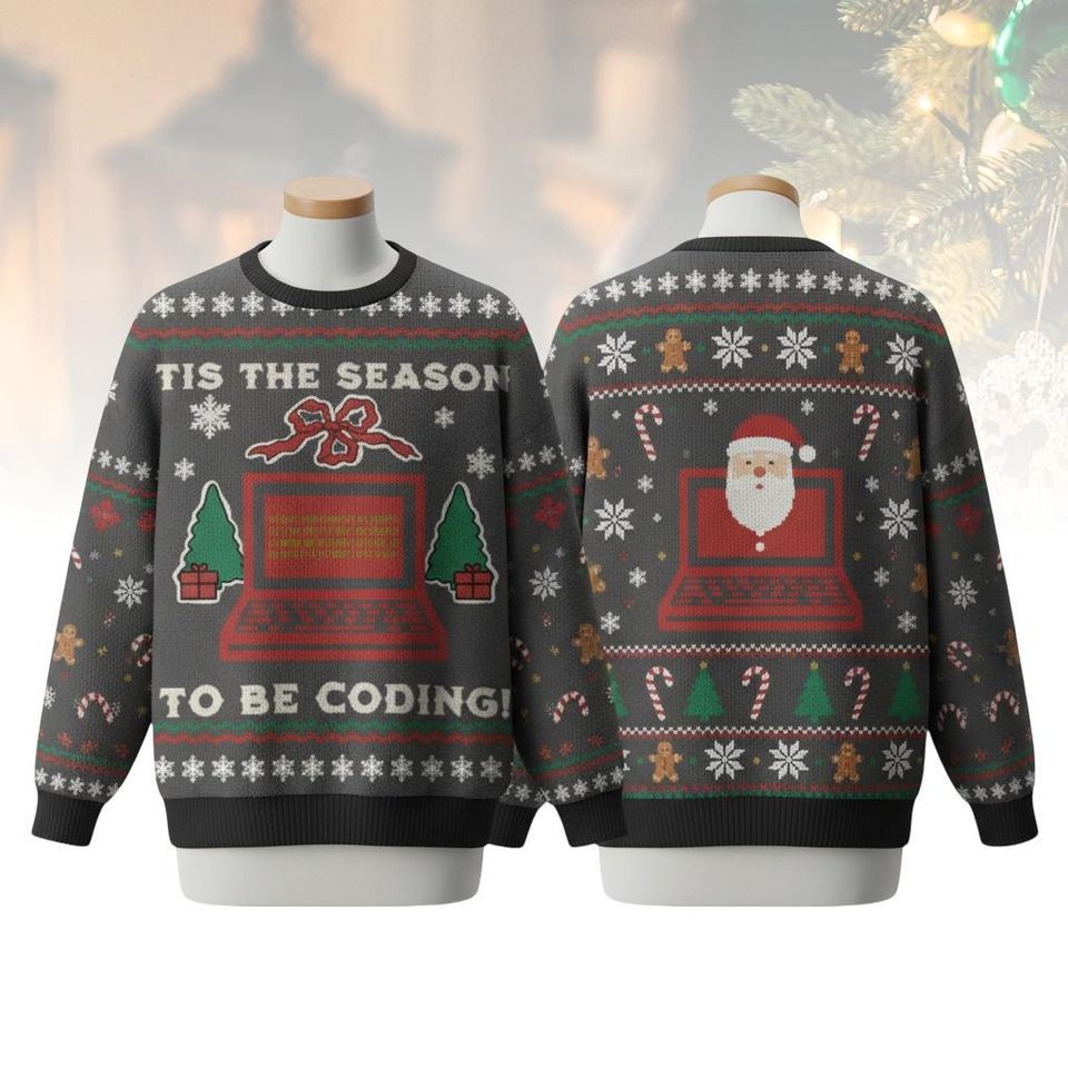 Coding Christmas Ugly Sweater, Programmer Holiday Sweater