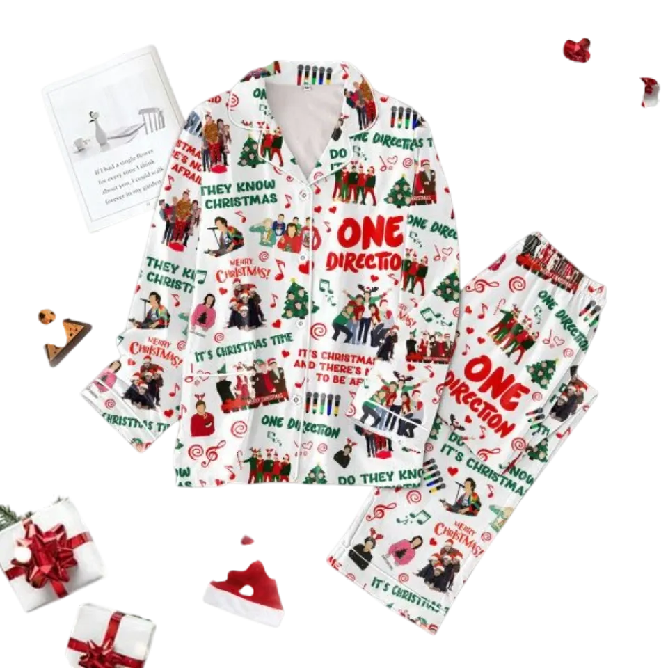 One Direction They Know Christmas Happy Holiday Pajamas Set