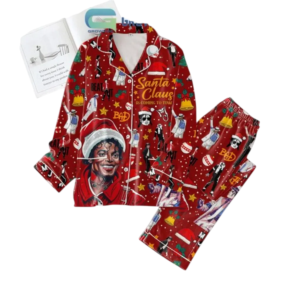 Michael Jackson Santa Claus Is Coming To Town Pajamas Set