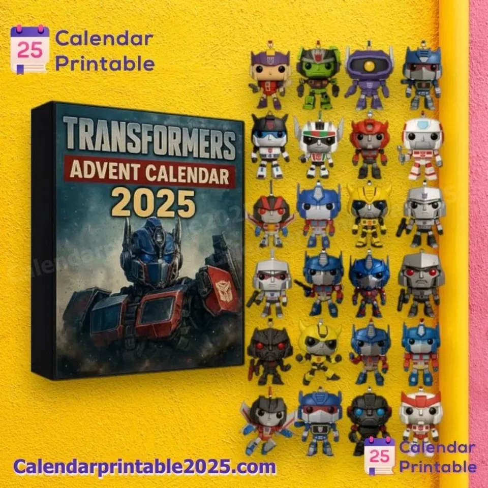 Transformers Acrylic Advent Calendar Blind Box 2025, 2D Acrylic Decor