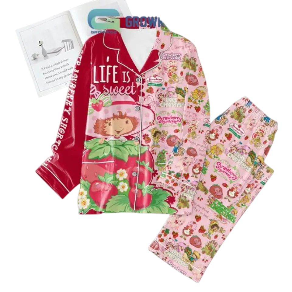 Strawberry Shortcake Christmas Pajamas Set for Adults