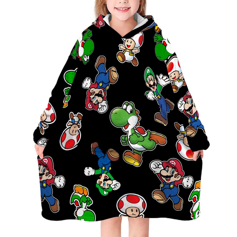 Nintendo Super Mario Kids Blanket Hoodie