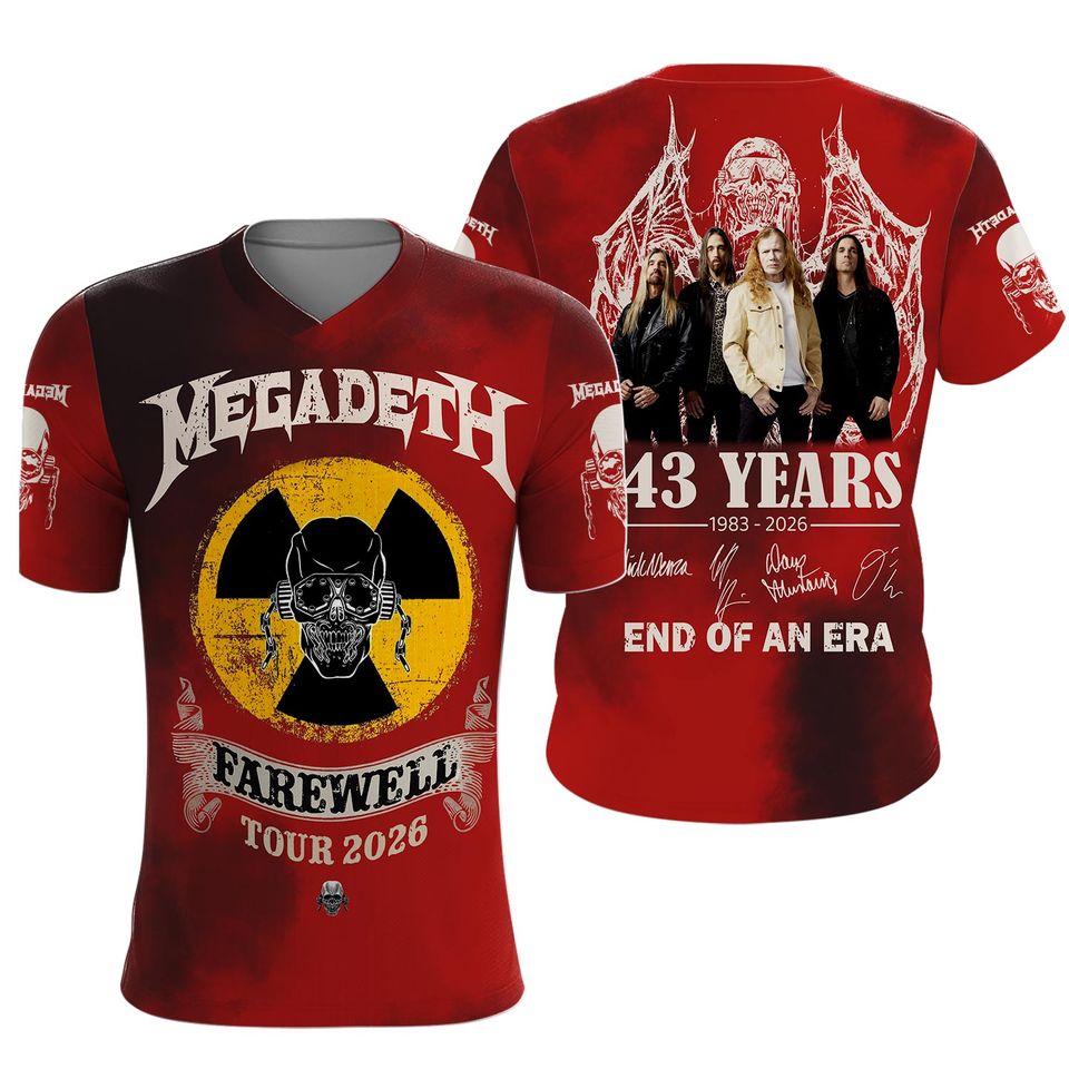 2025 Megadeth Band 43 Years 3D Shirt, Gift For Fan