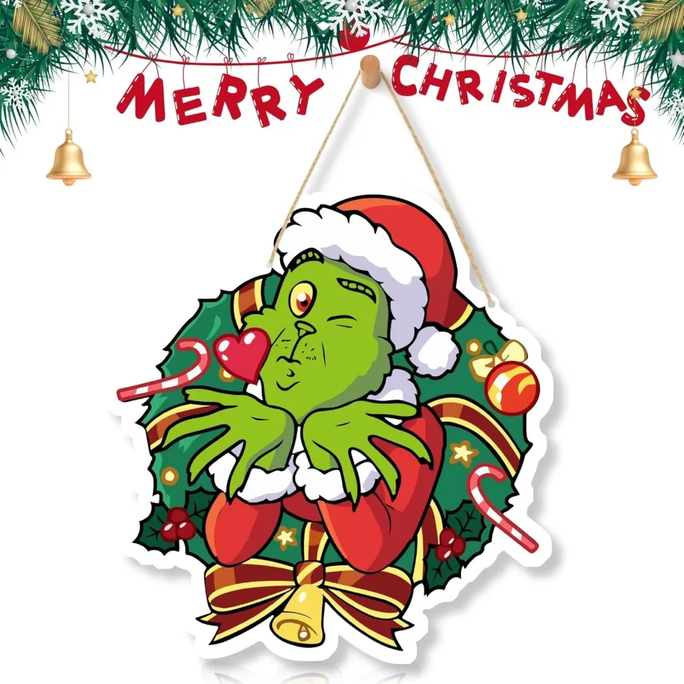 Christmas Hanging Door Sign Holiday Tree Ornament