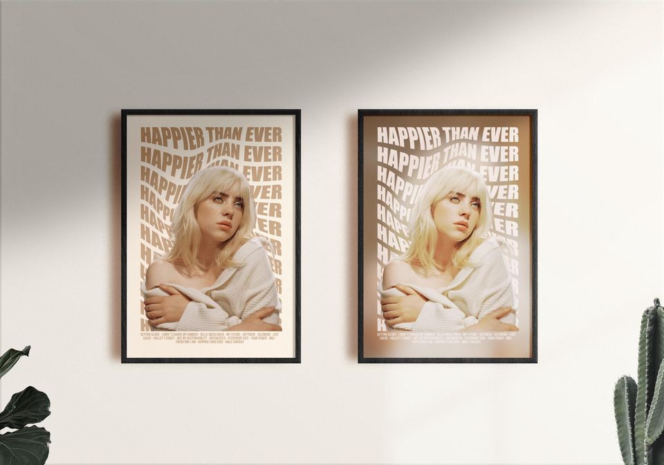 Billie Eilish Happier Than Ever Poster Premium Matte Vertical