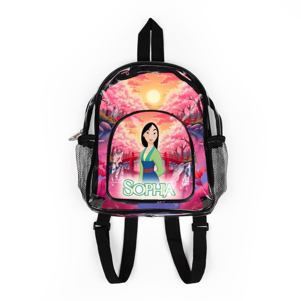 Personalized Mulan Clear Backpack