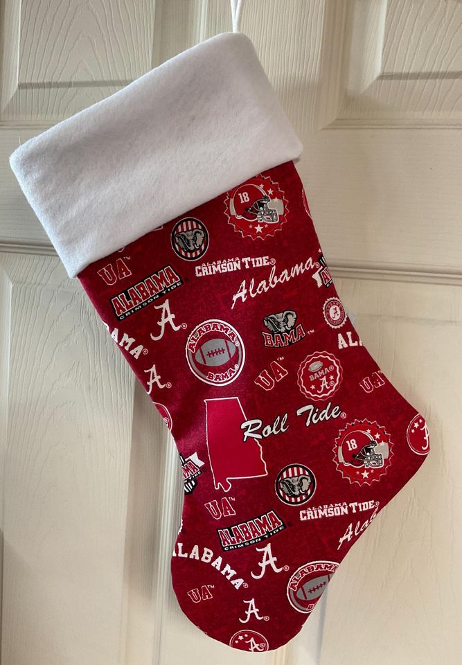 Albm Roll Tide state design Christmas Stocking