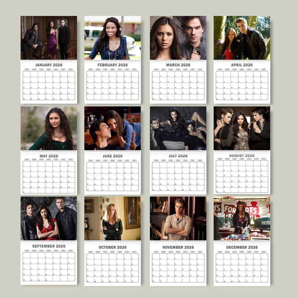 The Vampire Diaries Wall Calendar | TVD | Vampire Diaries 2026 Year Planner