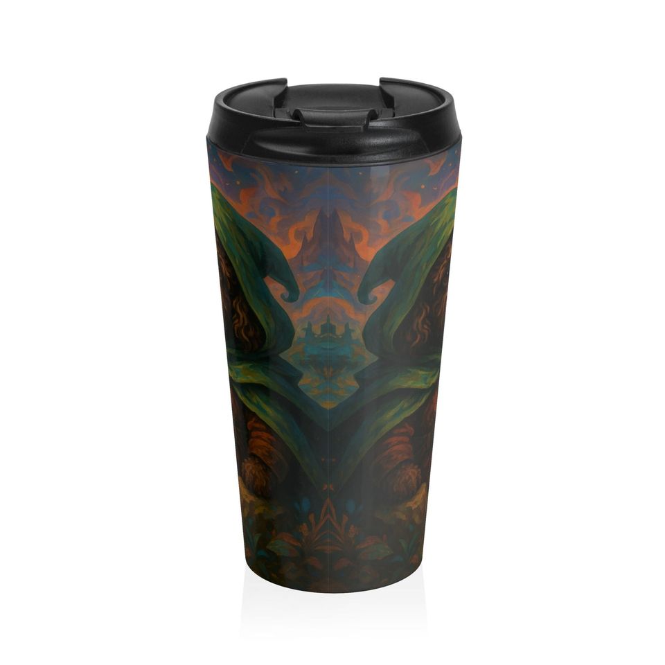 Whimsical Wizard Lagotto Stainless Steel Mug
