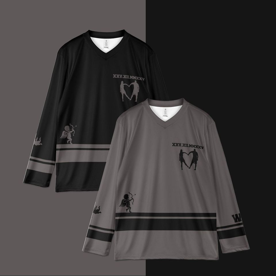 Custom Couple's Hockey Jersey | Roman Numeral Anniversary | Personalized Wedding Gift
